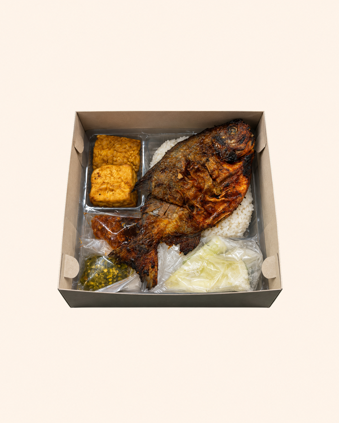 Paket Nasi Ikan Bawal Bakar
