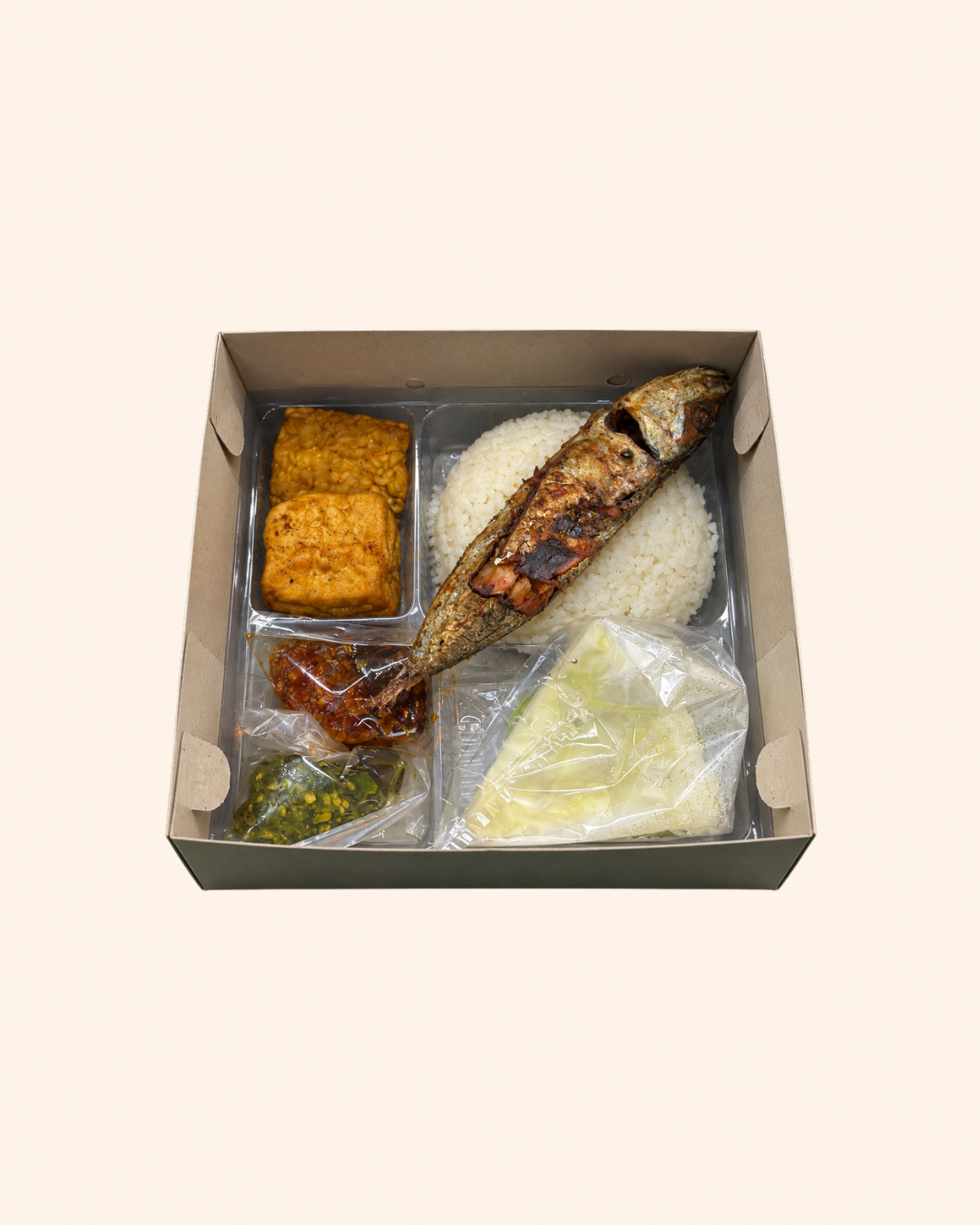 Paket Nasi Ikan Kembung Goreng